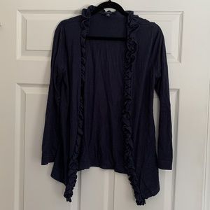 Chadwick’s Cotton Ruffled Edge Cardigan Sweater